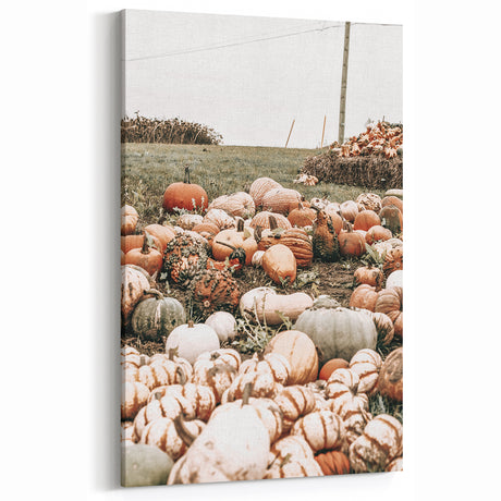 Harvest Pumpkin Patch Wall Art | Rustic Farmhouse Decor for Fall Homes