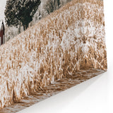 Snowy Farmhouse in Winter Wall Art | Rustic Farmhouse Decor for Homes