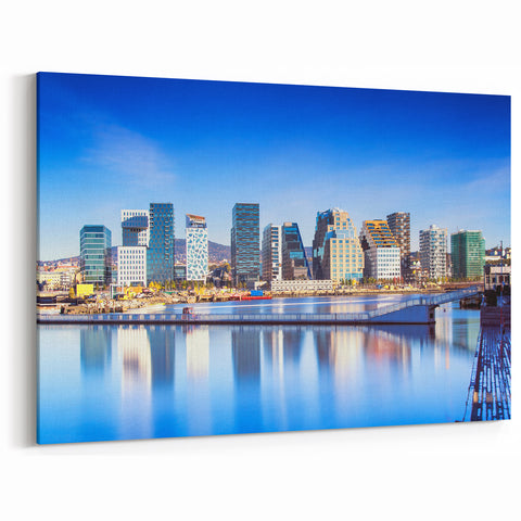 Norway Wall Art - Modern Oslo Cityscape Reflections