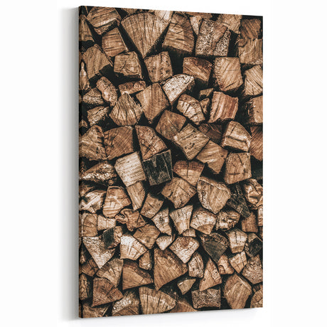 Stacked Firewood Wall Art | Rustic Farmhouse Decor for Cozy Homes