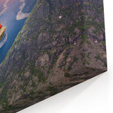 Fjords of Norway Canvas - Scenic Trolltunga Cliff at Sunset