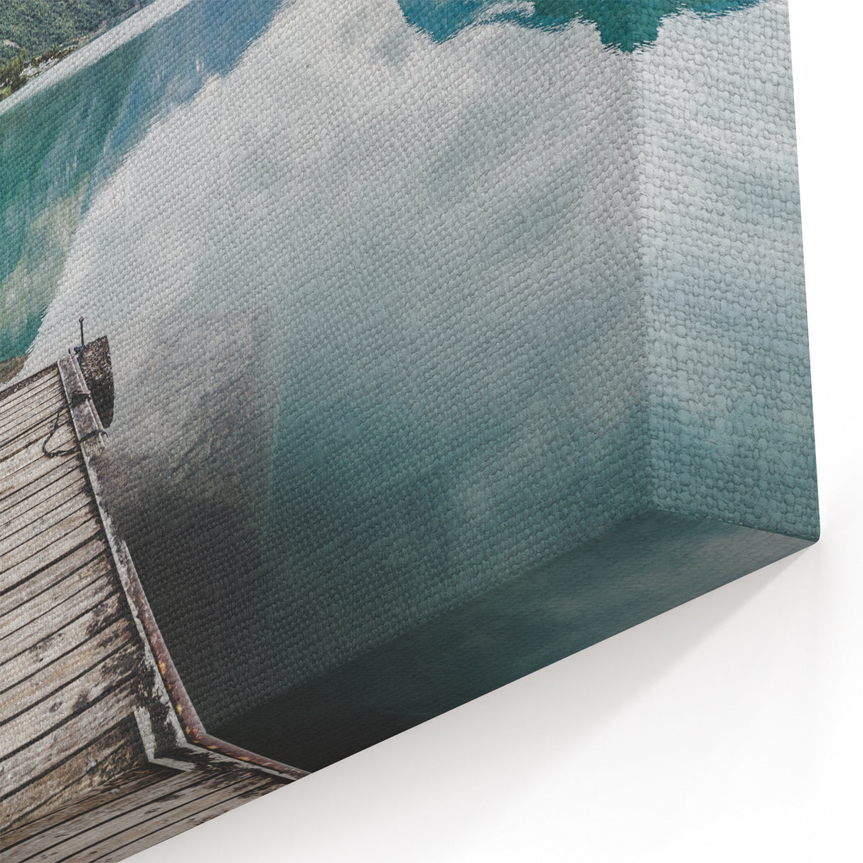 Fjords of Norway Canvas - Serene Mountain Pier and Reflective Water