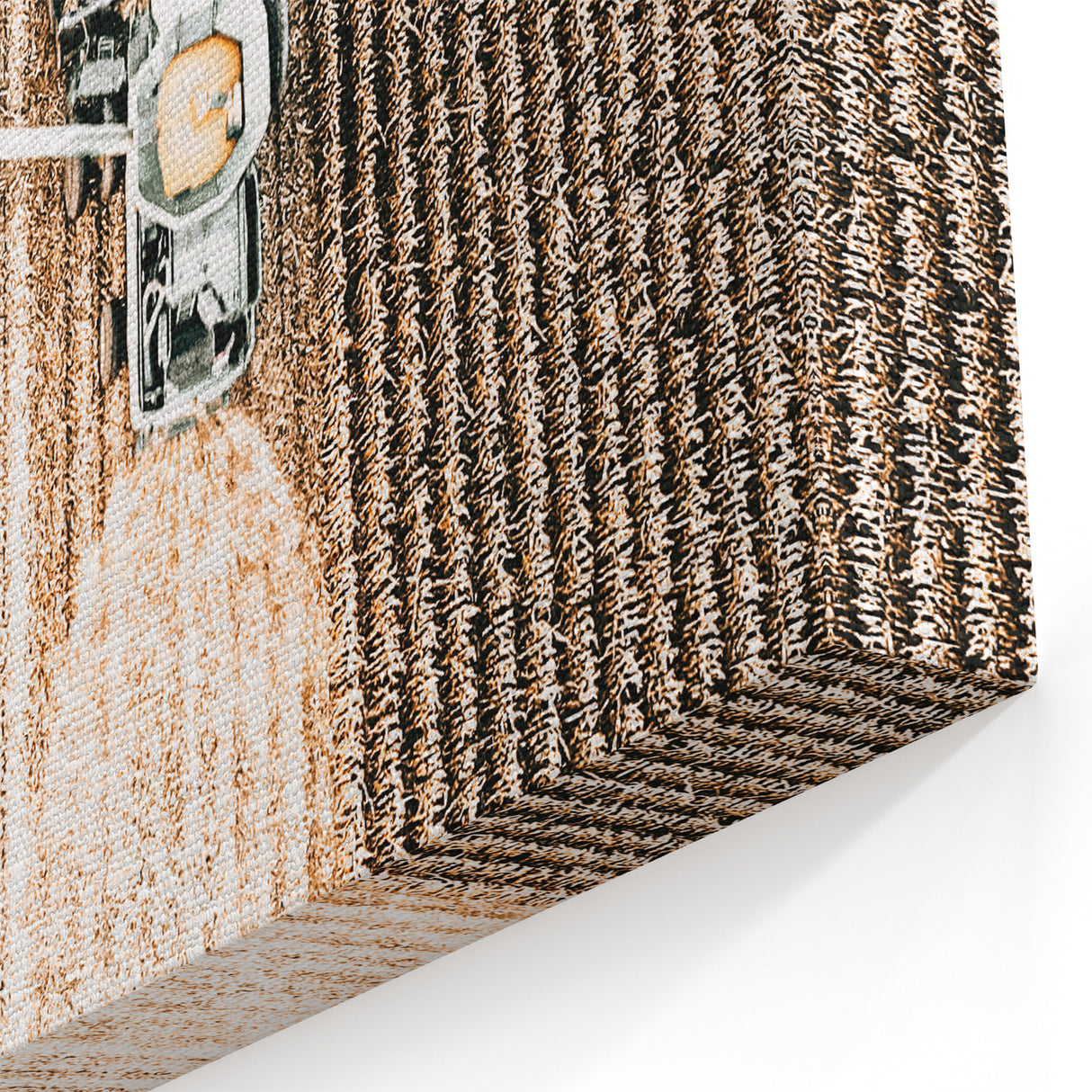Aerial Tractor in Field Wall Art | Rustic Farmhouse Decor for Country Homes
