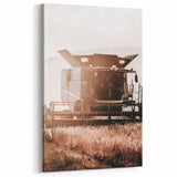 Harvester in Action Wall Art | Rustic Farmhouse Decor for Country Homes
