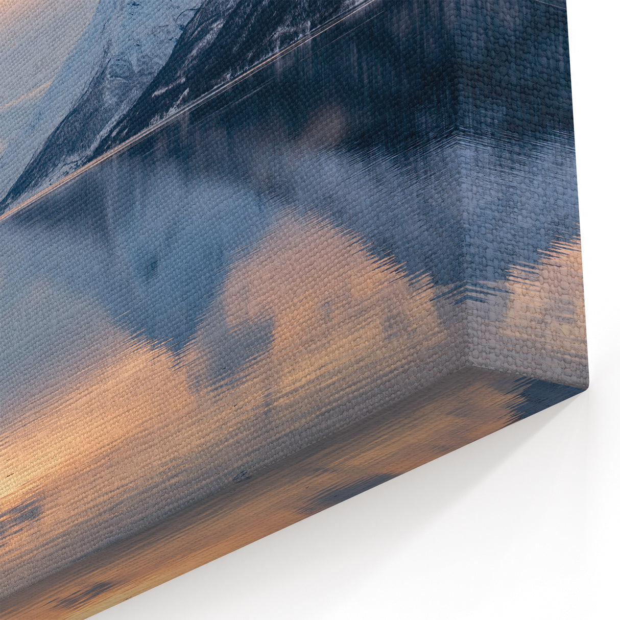 Fjords of Norway Canvas - Snowy Mountain Reflections in Calm Waters