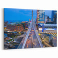 Boston Cityscape with Zakim Bridge – Iconic Massachusetts Skyline Wall Art
