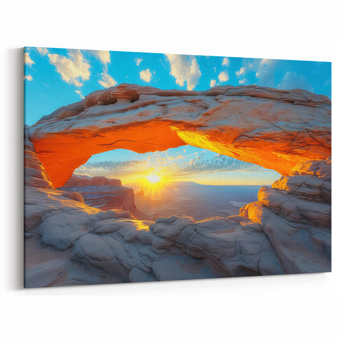 Canyonlands National Park Art - Vibrant Mesa Arch Sunrise Canvas Prints