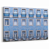 Lisbon Wall Art - Scenic Lisbon Cityscape in Blue and White Tiles