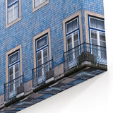 Lisbon Wall Art - Scenic Lisbon Cityscape in Blue and White Tiles