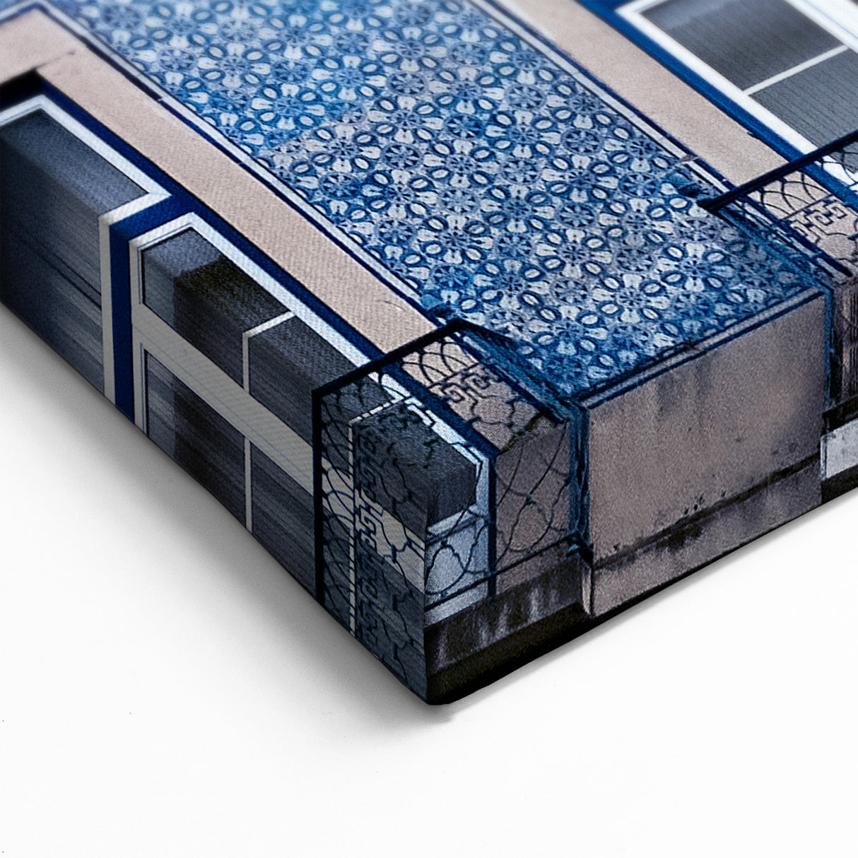 Lisbon Wall Art - Scenic Lisbon Cityscape in Blue and White Tiles