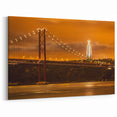 Lisbon Canvas Prints - 25 de Abril Bridge and Christ the King at Night