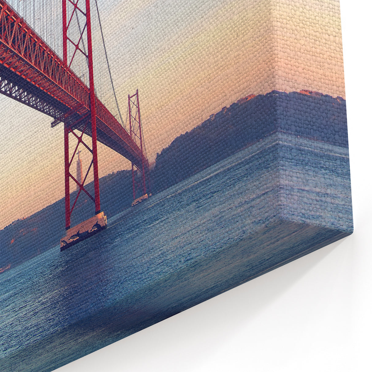 Portugal Landscape Art - 25 de Abril Bridge Over the Tagus River