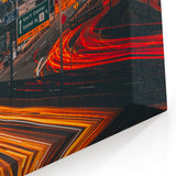 Boston Sunset Traffic Lights – Vibrant Massachusetts Cityscape Wall Art