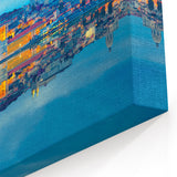 Lisbon Cityscape Painting - Nighttime Waterfront View of Lisbon Landmarks