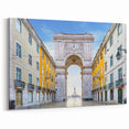 Scenic Lisbon Artwork - Rua Augusta Arch and Praça do Comércio View