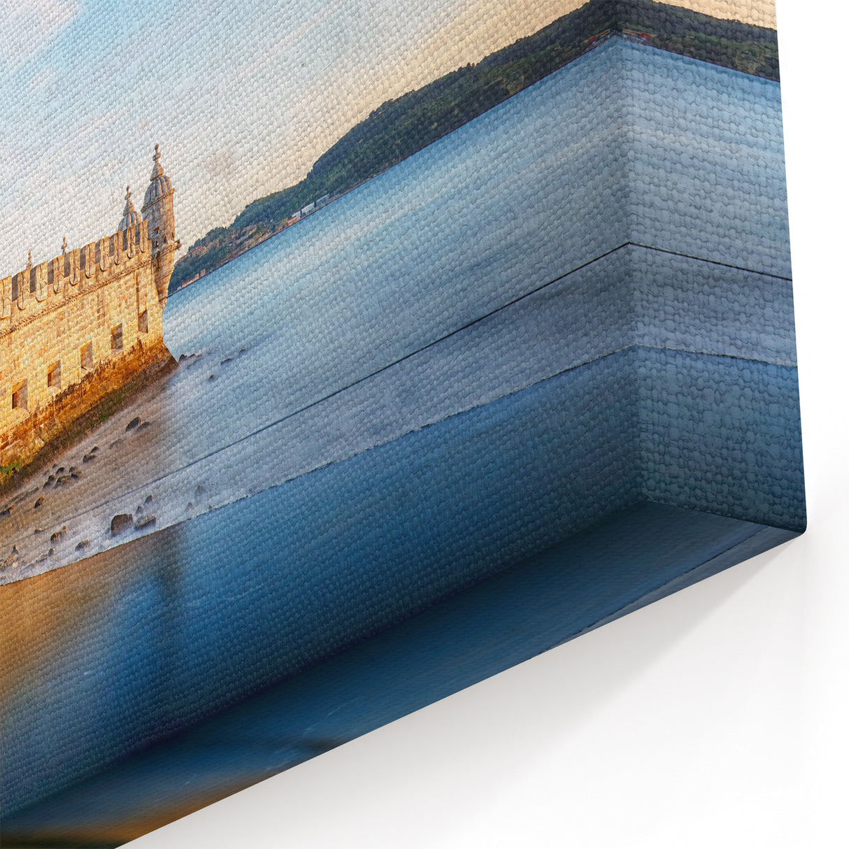 Portugal Landscape Art - Belém Tower on the Tagus River at Sunset