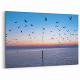 Mississippi Coastal Art - Birds at Sunrise Canvas Prints