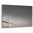 Lisbon Canvas Prints - Vasco da Gama Bridge in Monochrome Elegance