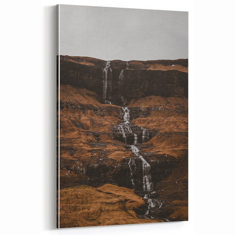 Rustic Waterfall Wall Art – Vintage Nature Scene for Farmhouse Decor