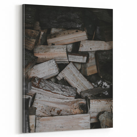 Rustic Firewood Texture Wall Art – Farmhouse Nature Decor Print