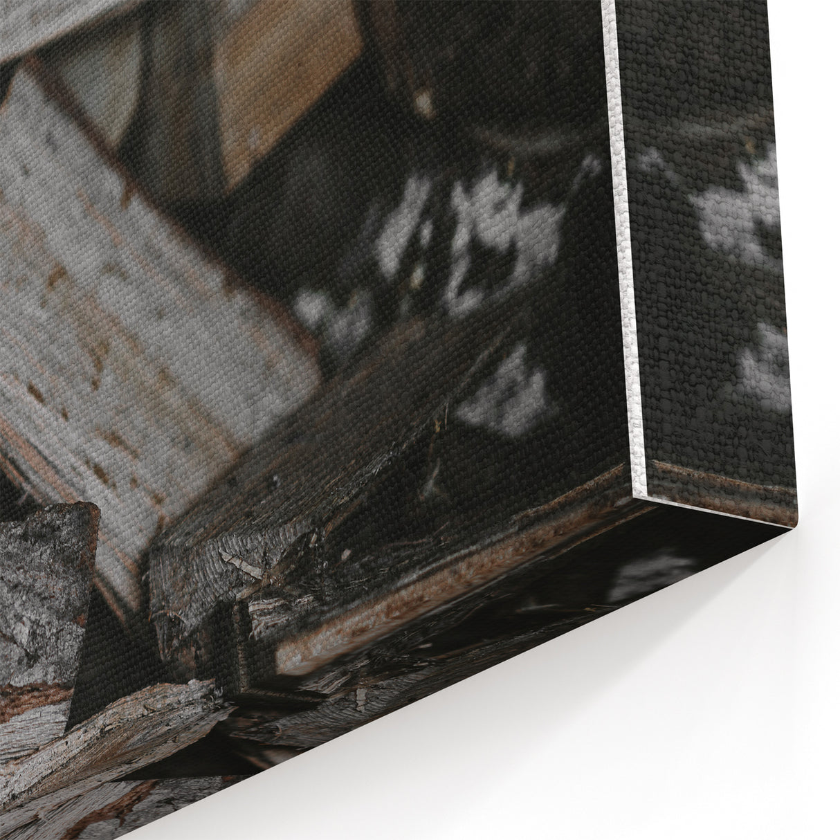 Rustic Firewood Texture Wall Art – Farmhouse Nature Decor Print