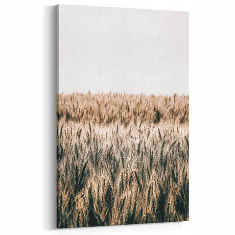 Golden Wheat Field Farmhouse Wall Art - Rustic Country Style Decor