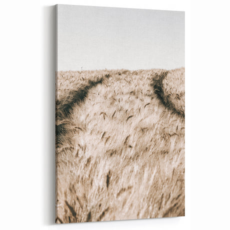Golden Wheat Field Farmhouse Wall Art - Rustic Country Style Decor