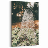 Rustic Farmhouse Wall Art of Watering Plants - Country Style Decor