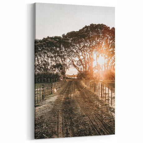 Sunset Path Farmhouse Wall Art - Rustic Country Style Decor