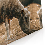 Farmhouse Wall Art – Peaceful Grazing Sheep in Sunset Print for Rustic Decor