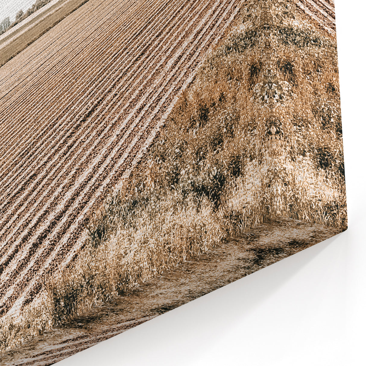 Farmhouse Wall Art – Plowed Field with Rustic Fence Print for Country Decor