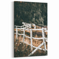 Farmhouse Wall Art – Rustic Winding Fence Print for Country Home Decor