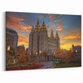 Salt Lake City Temple - Scenic Salt Lake City Canvas and Wall Art
