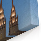 Salt Lake City Temple at Dusk - Scenic Salt Lake City Canvas Wall Art