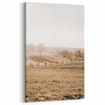 Farmhouse Wall Art – Misty Morning Fields Print for Rustic Country Decor