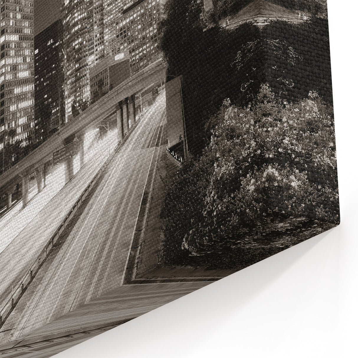 Black and White Downtown LA Prints - Elegant Night Cityscape Photography