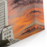 LA City Hall Art - Stunning Sunset Backdrop with Iconic Landmark
