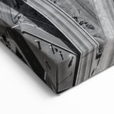 Intricate Aerial Highway Network - Black and White LA Freeway Art