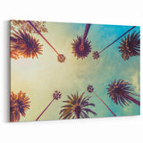 California Palm Trees Art - Vibrant Skyward View of LA’s Iconic Palms