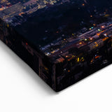 Downtown LA Skyline - Full Moon Rising Over Los Angeles Nightscape