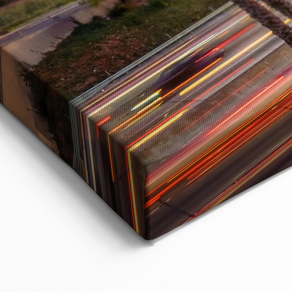 Golden Hour in Downtown LA - Vibrant Cityscape with Palm Trees and Light Trails