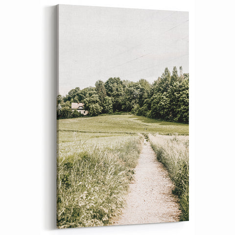 Farmhouse Wall Art – Quiet Country Path Print for Rustic Home Decor