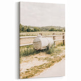 Farmhouse Wall Art – Metal Tank and Fence Print for Rustic Country Decor