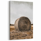 Farmhouse Wall Art - Rustic Hay Bale with Vintage Country Charm