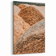 Farmhouse Wall Art - Rustic Close-Up of Hay Bales with Country Charm