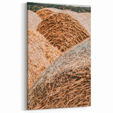 Farmhouse Wall Art - Rustic Close-Up of Hay Bales with Country Charm