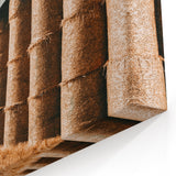 Farmhouse Wall Art - Stacked Hay Bales by Country Road with Rustic Charm