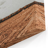 Farmhouse Wall Art - Rustic Plowed Field with Country Farmhouse Charm