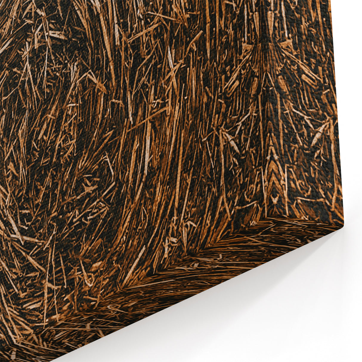 Farmhouse Wall Art - Rustic Hay Bale in Golden Field with Country Charm