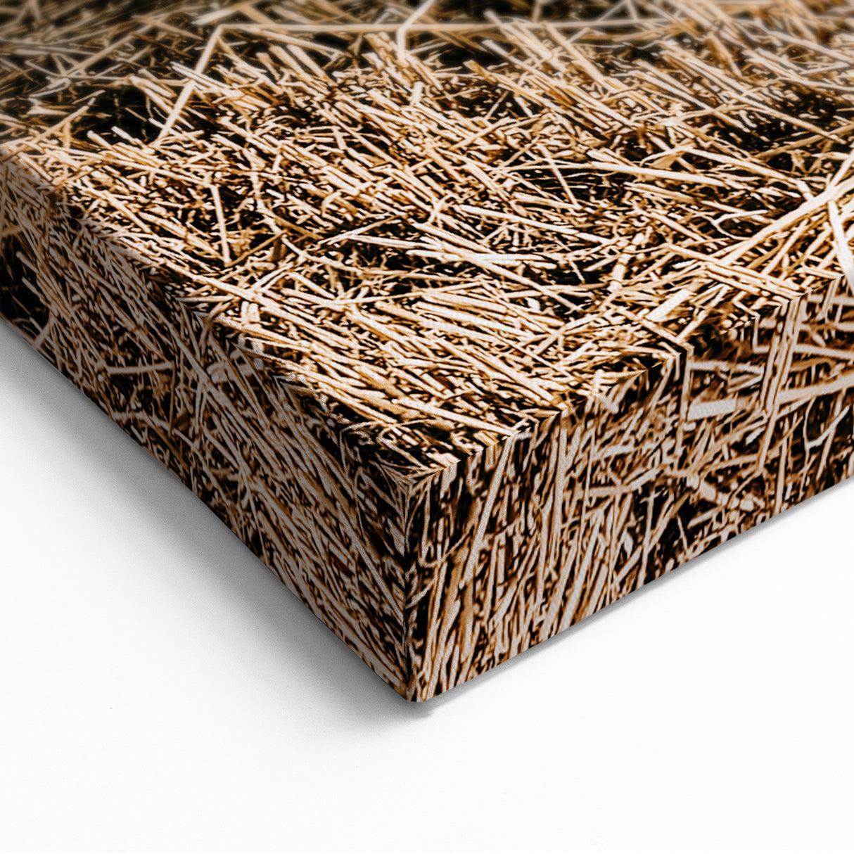 Farmhouse Wall Art - Rustic Hay Bale in Golden Field with Country Charm